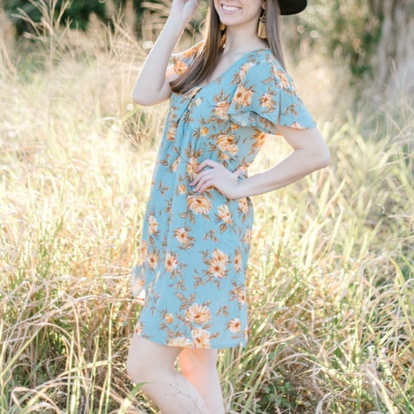 Blue Floral Sundress - Picture 2 of 8